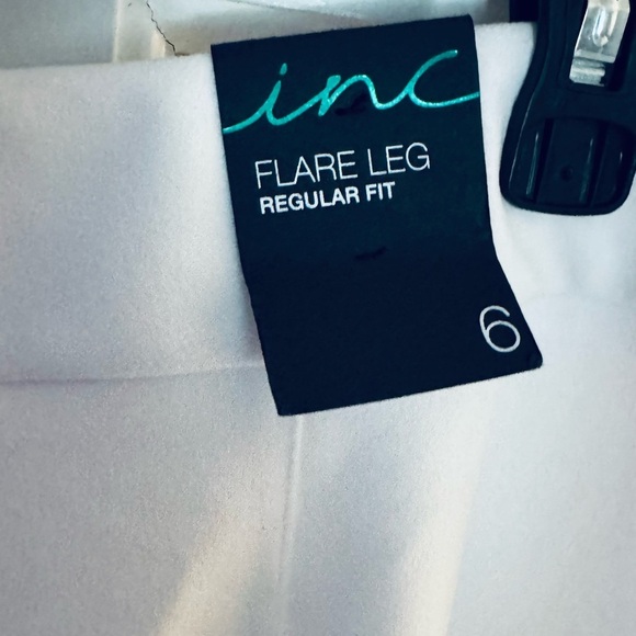 INC Bright White Super Flare Tulip Pants NWT - Picture 9 of 15